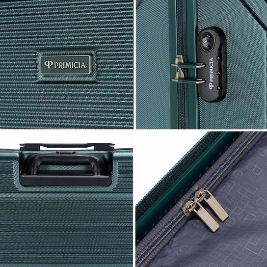 Kit 3 Malas De Viagem Primicia Resistente Espaçosa Moderna Puxador Rodinha 360°