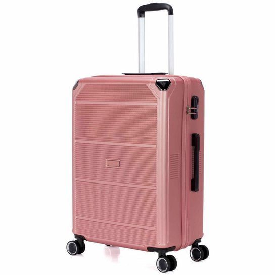 Kit 3 Malas De Viagem Primicia Resistente Espaçosa Moderna Puxador Rodinha 360°