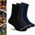 Kit 3 Meias Cano Alto Zhamaro Poliamida Performance Esportiva - Marinho+Chumbo