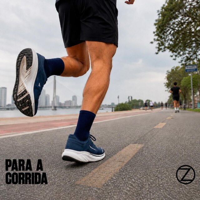 Kit 3 Meias Cano Alto Zhamaro Poliamida Performance Esportiva
