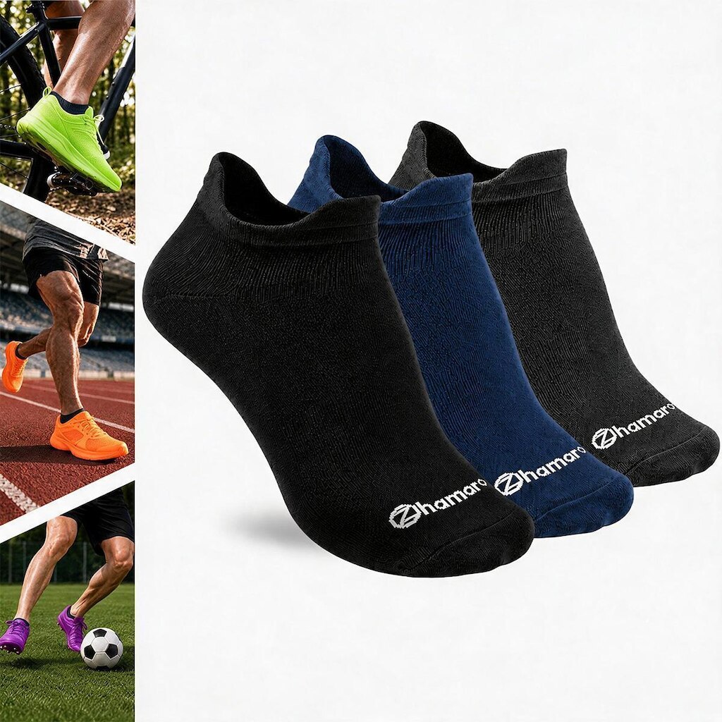 Kit 3 Meias Cano Curto Zhamaro Poliamida Performance Esportiva