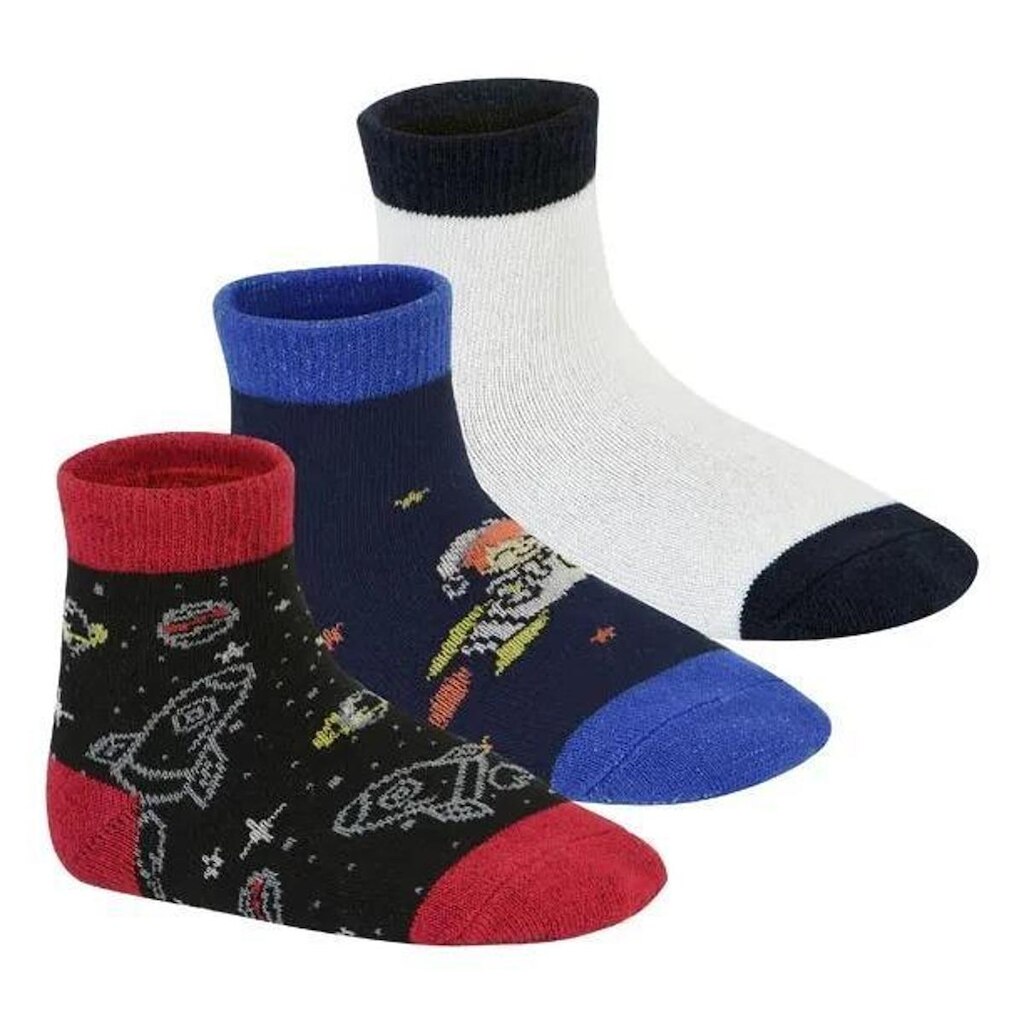 Kit 3 Meias Infantil Bebê Cano Médio Escolar Molekinho Meninos