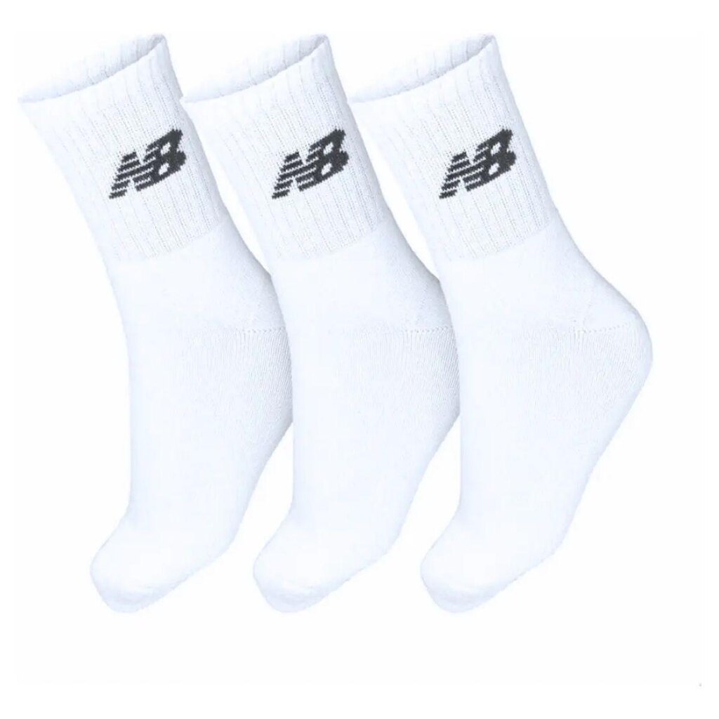 KIT 3 MEIAS NEW BALANCE ALGODAO CANO LONGO 34 A 38 BRANCO