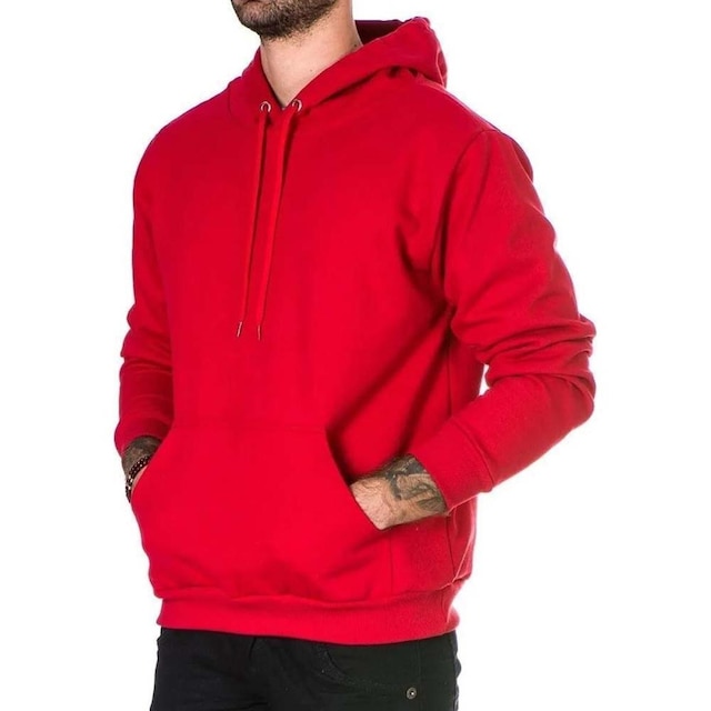Kit 3 Moletom Masculino Algodão Canguru Capuz Moderno Casual