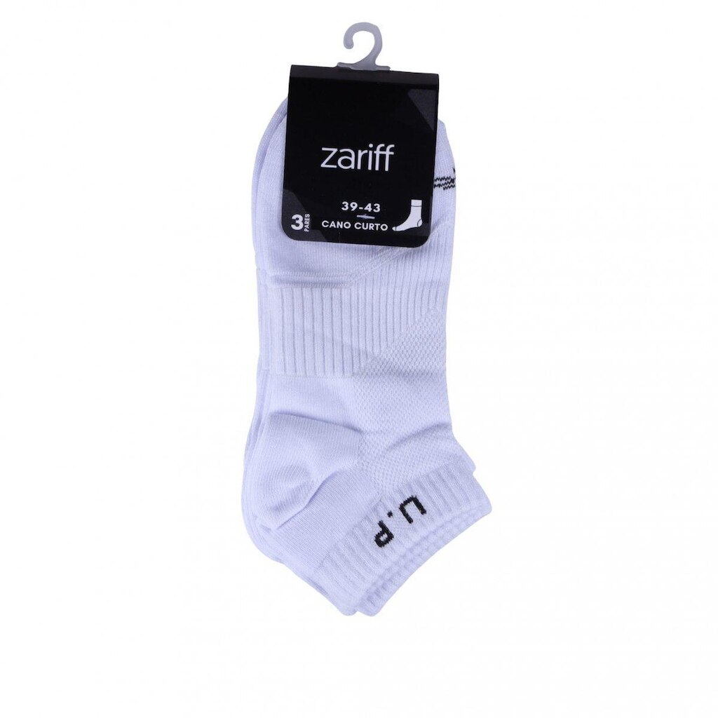 Kit 3 Pares de Meia Cano Curto Zariff 21709
