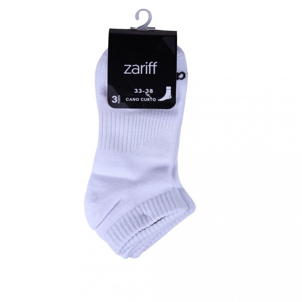 Kit 3 Pares de Meia Cano Curto Zariff 21727