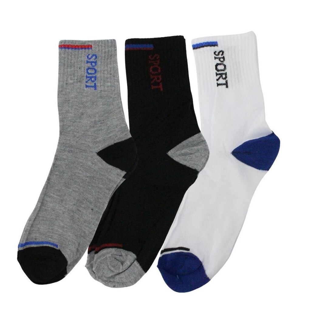 Kit 3 Pares de Meias Cano Alto Unissex
