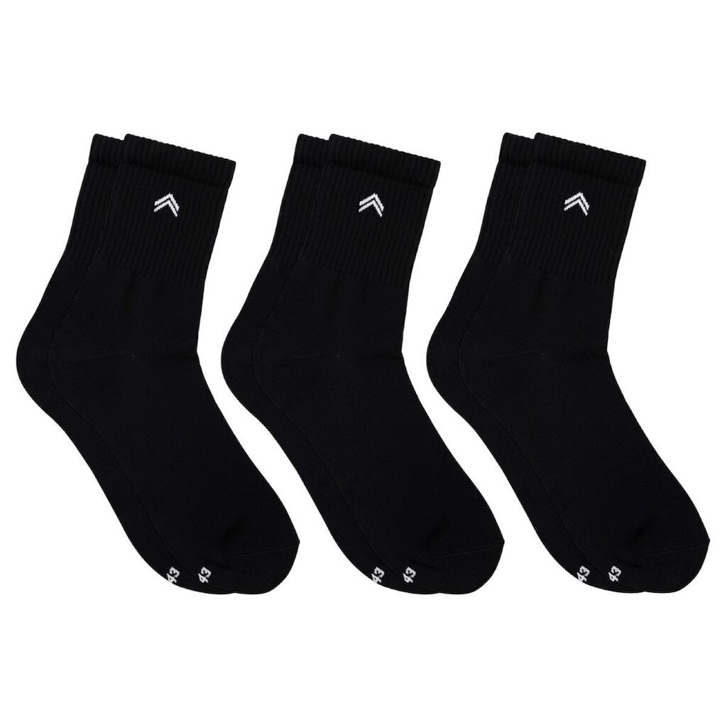 Kit 3 Pares de Meias Cano Médio Atoalhada Ultra Conforto Algodão Penteado Up Urban Casual Unissex
