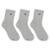 Kit 3 Pares de Meias Cano Médio Atoalhada Ultra Conforto Algodão Penteado Up Urban Casual Unissex - Cinza
