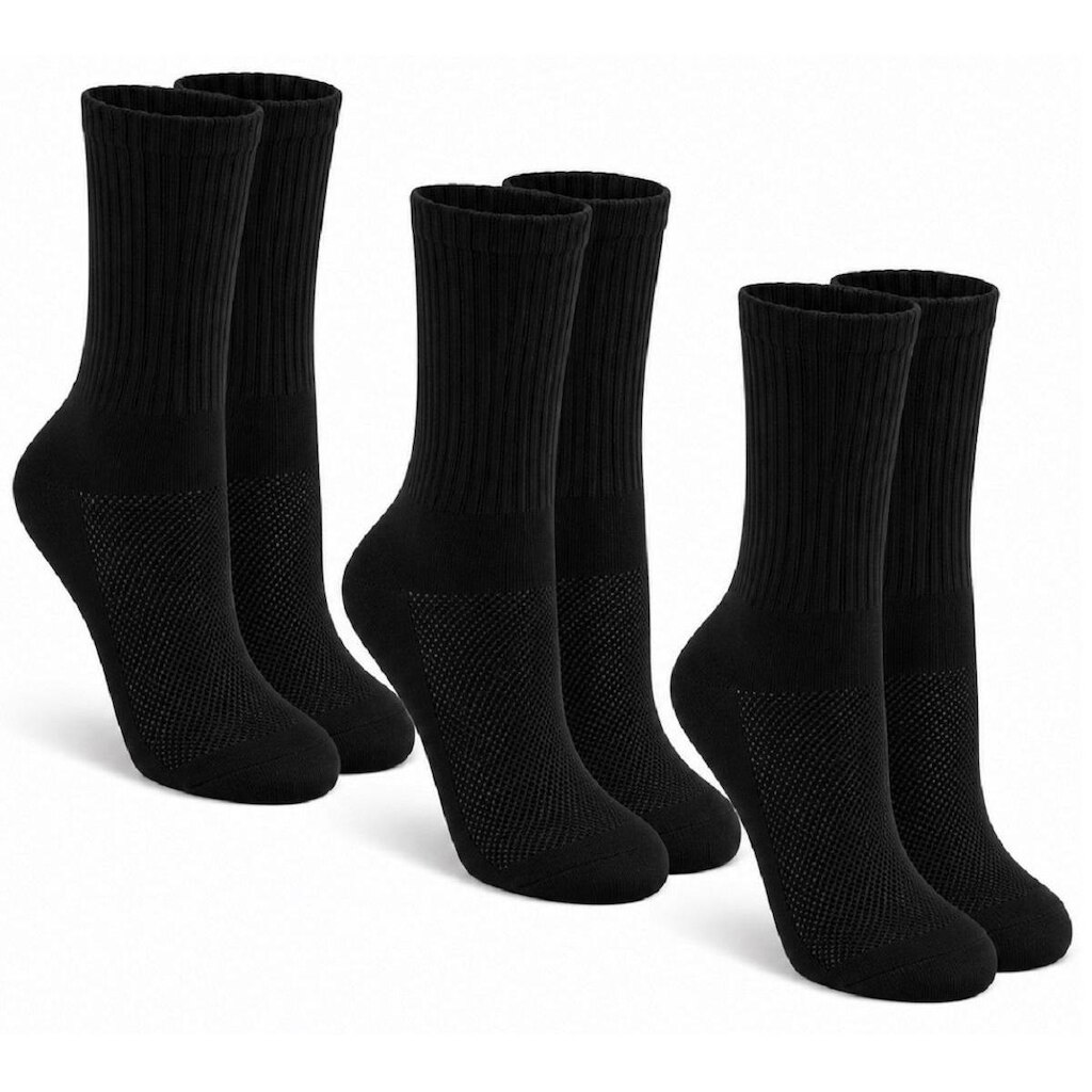Kit 3 Pares de Meias Esportivas Cano Longo em Poliamida Tam 38/44
