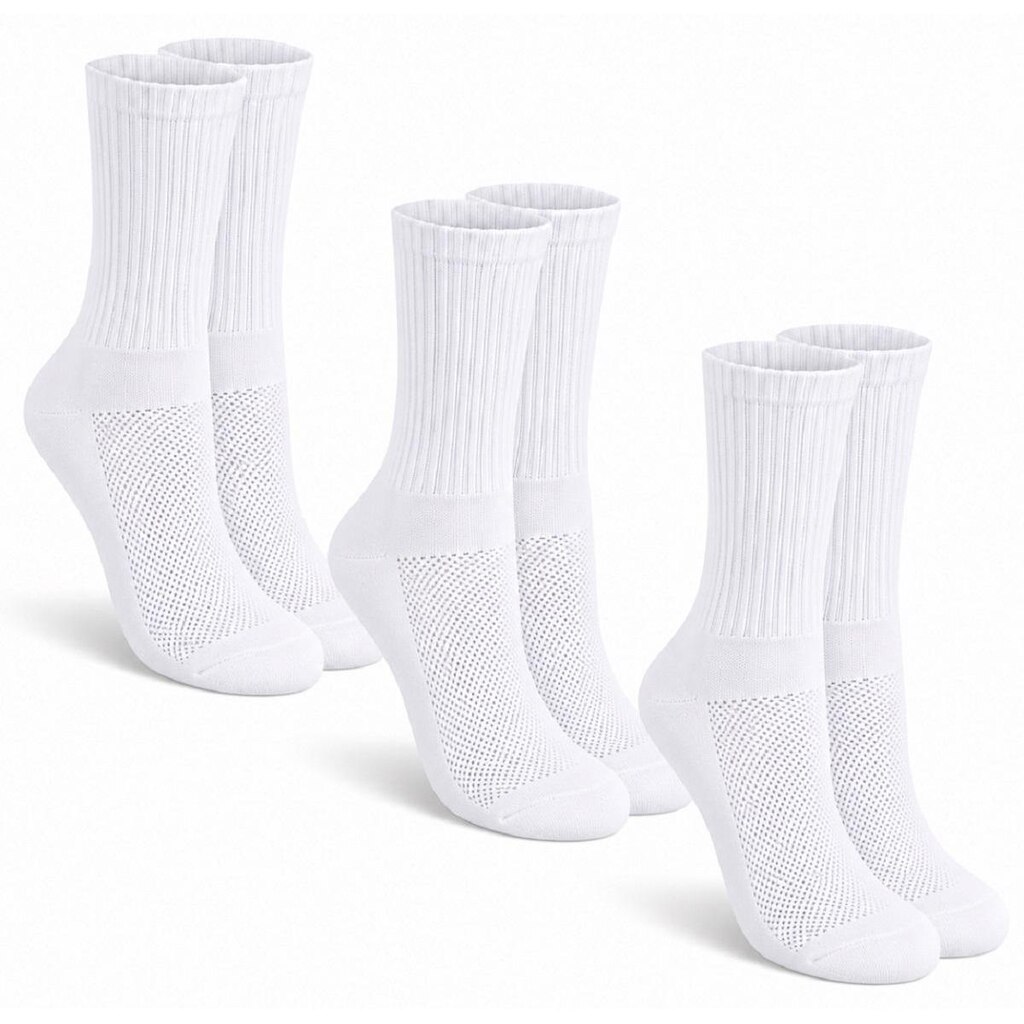 Kit 3 Pares de Meias Esportivas Cano Longo em Poliamida Tam 38/44