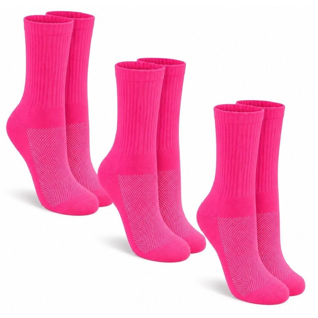 Kit 3 Pares de Meias Esportivas Cano Longo em Poliamida Tam 38/44