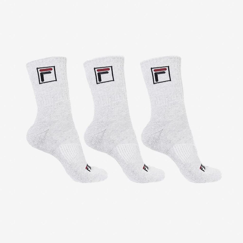 Kit 3 Pares de Meias Fila Cano Alto Branco Tam 39-43