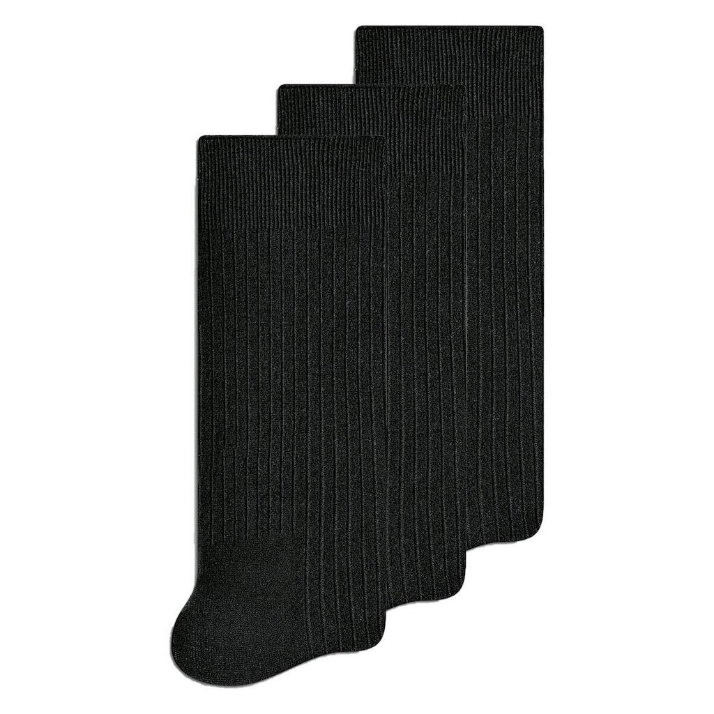 Kit 3 Pares de Meias Infantil Cano Longo Selene 5010-002 Preto