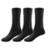 Kit 3 Pares de Meias Masculina Cano Alto Tamanho Único 37 ao 44 Algodão Confortável Dia a Dia Casual - Preto