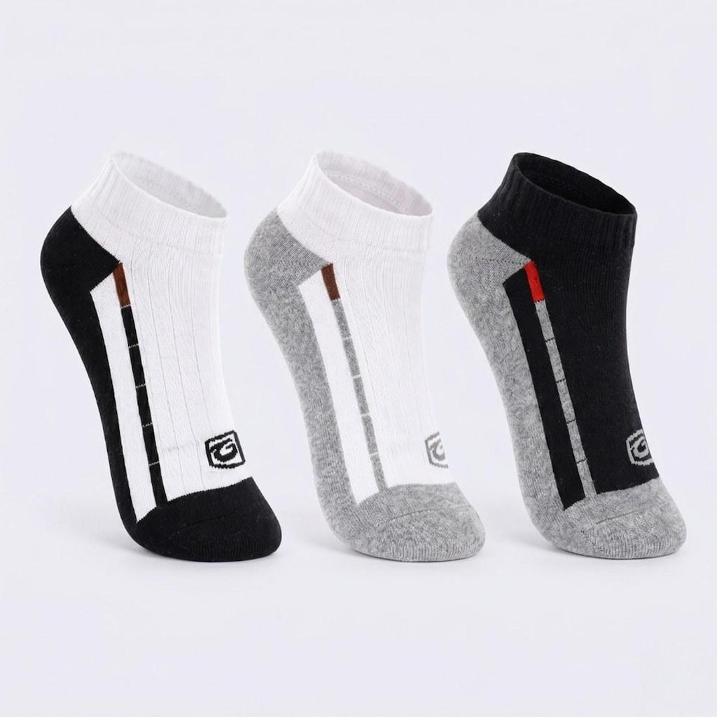 Kit 3 Pares De Meias Masculinas Invisíveis Gangster