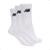 Kit 3 Pares de Meias New Balance Unissex Algodão Cano Longo - Branco