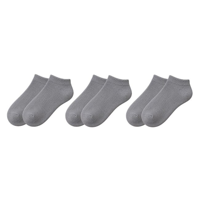 Kit 3 Pares de Meias Soquete Cano Curto Baixo Unissex Masculina Feminina Básica Academia Tênis