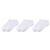 Kit 3 Pares de Meias Soquete Cano Curto Baixo Unissex Masculina Feminina Básica Academia Tênis - Branco