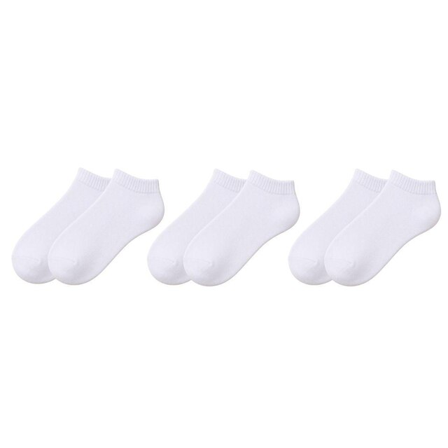 Kit 3 Pares de Meias Soquete Cano Curto Baixo Unissex Masculina Feminina Básica Academia Tênis