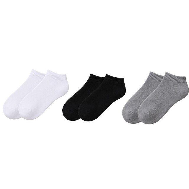 Kit 3 Pares de Meias Soquete Cano Curto Baixo Unissex Masculina Feminina Básica Academia Tênis