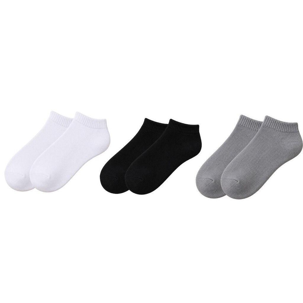 Kit 3 Pares de Meias Soquete Cano Curto Baixo Unissex Masculina Feminina Básica Academia Tênis