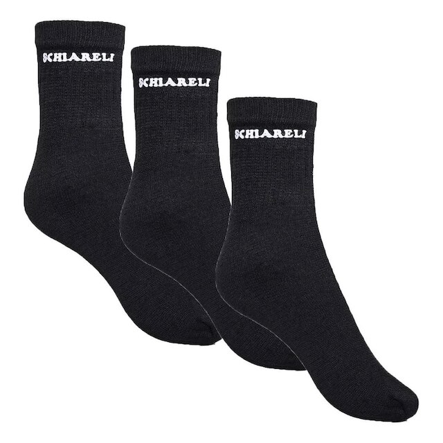 Kit 3 Pares De Meias Unissex Schiareli 240 Macia De Algodão
