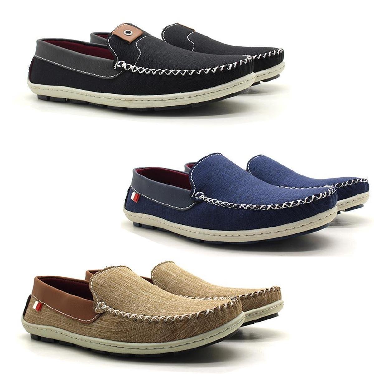 Dockside 588 Cinza - Mocassim Masculino Schiareli | Schiareli Calçados