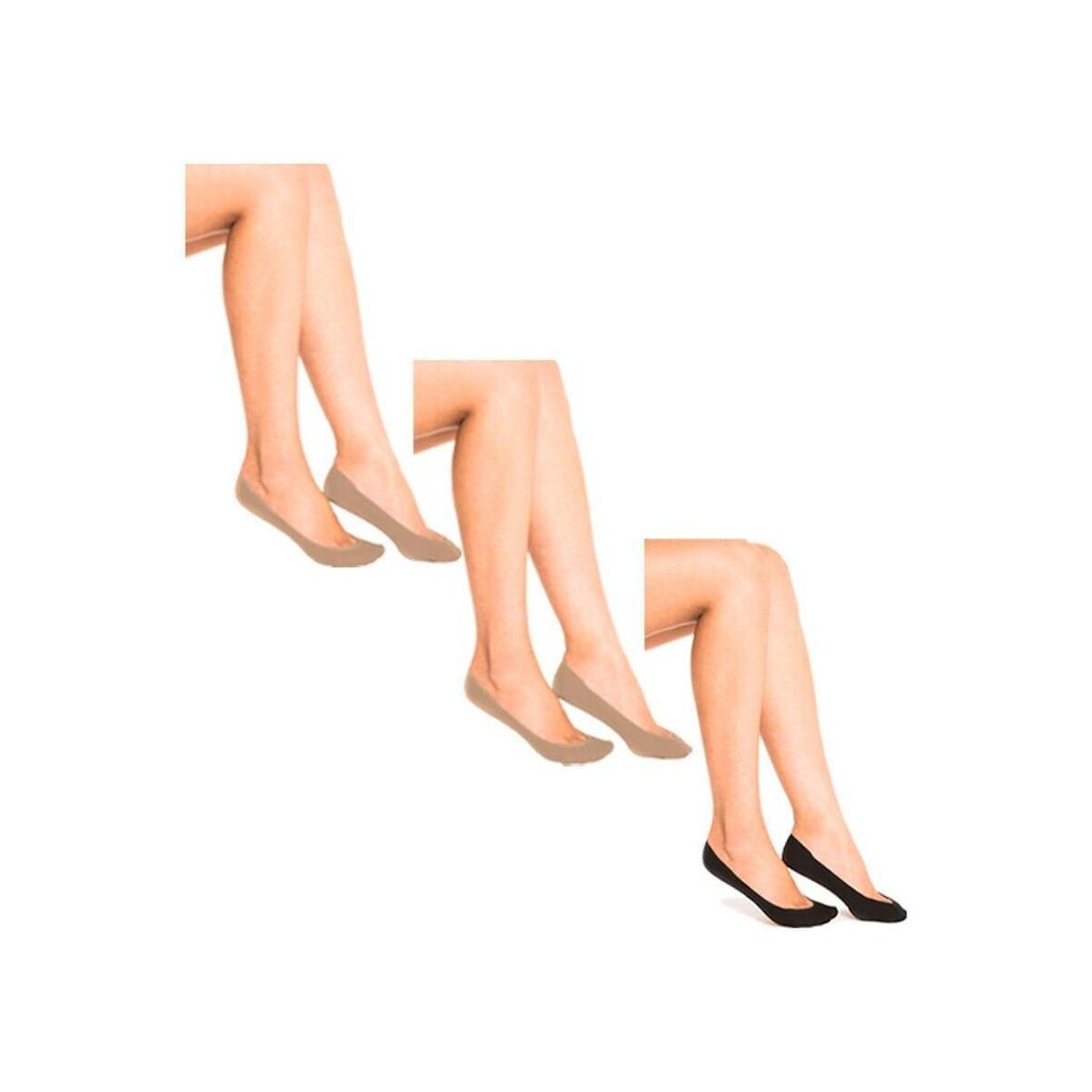Kit 3 Pares de Sapatilhas Fio 70 Trifil 6136 Bege