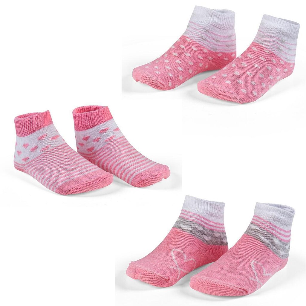 Kit 3 Pares Meia Bebe Recem Nascido Infantil Algodao Confortavel
