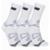 Kit 3 Pares Meia de Corrida New Balance Performance Cano Médio Poliamida Unissex - Branco