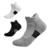 Kit 3 Pares Meia Esportiva Basquete Trekking Vôlei Futebol Corrida Caminhada Ciclismo Trilha Tênis - Preto+Branco