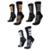 Kit 3 Pares Meia HUPI RUN Corrida Esportiva 36-42 Cano Médio - Preto