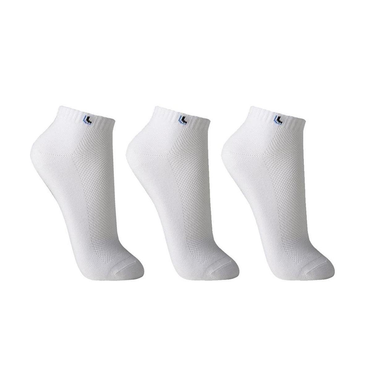 Kit 3 Pares Meia Lupo 3225-089 Algodão Esportiva Cano Curto - Branco Menor preço em Kit 3 Pares Meia Lupo 3225-089 Algodão Esportiva Cano Curto - Branco