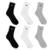 Kit 3 Pares Meias Cano Médio Algodão Penteado Atoalhada Ultra Confortável Up Original 3245 - Preto+Branco