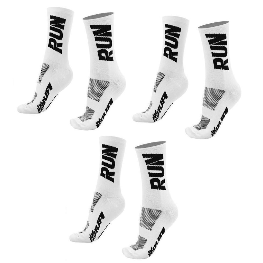 Kit 3 Pares Meias de Corrida Hupi Run Cano Médio  Conforto e Performance