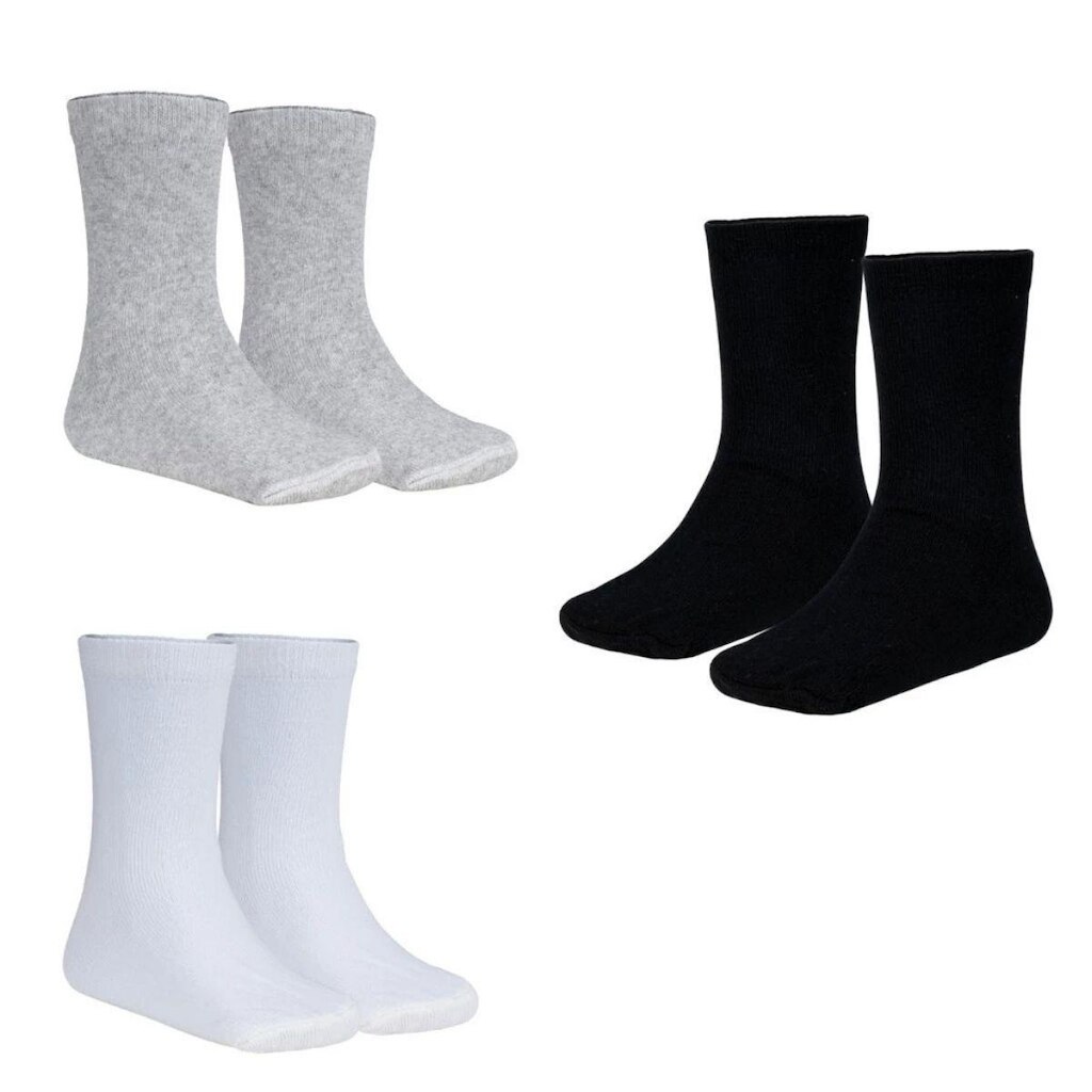 Kit 3 Pares Meias Infantil Menino Algodão Confortavel Dallf