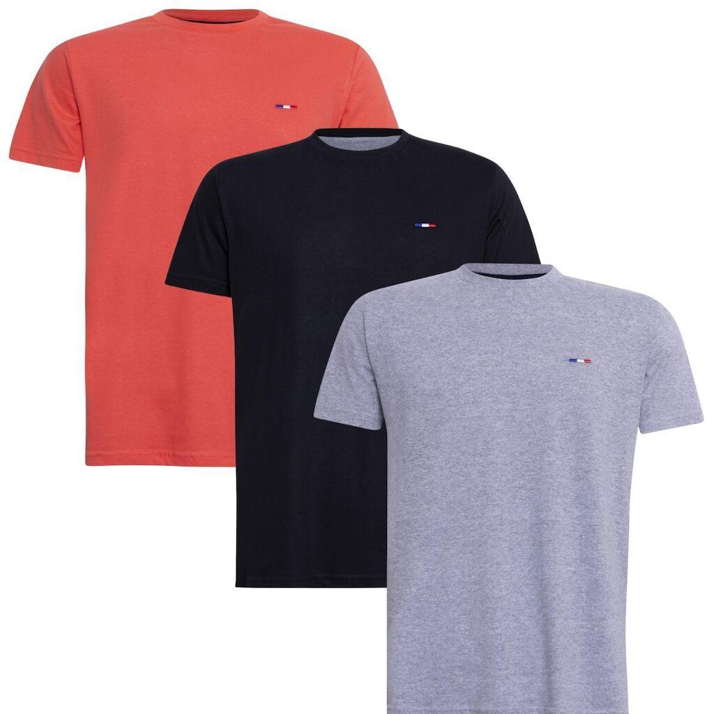 Kit 3 Peças Camisetas Básicas Masculina FMF Premium