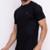 Kit 3 Peças Camisetas Básicas Masculina Industrie em Algodão Premium no Estilo Tommy Bordado França - Preto