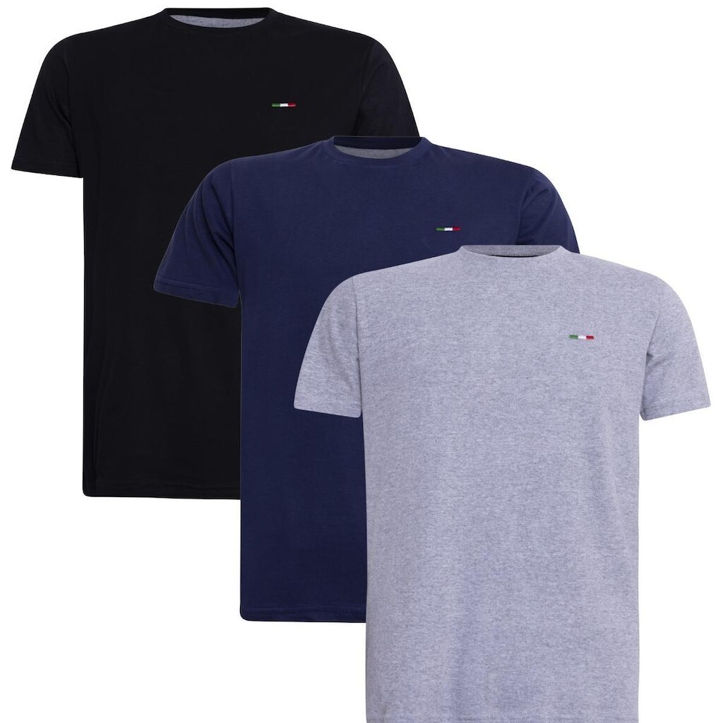 Kit 3 Peças Camisetas Básicas Masculina Vih Triny em Algodão Premium no  Clássico Bordado Itália