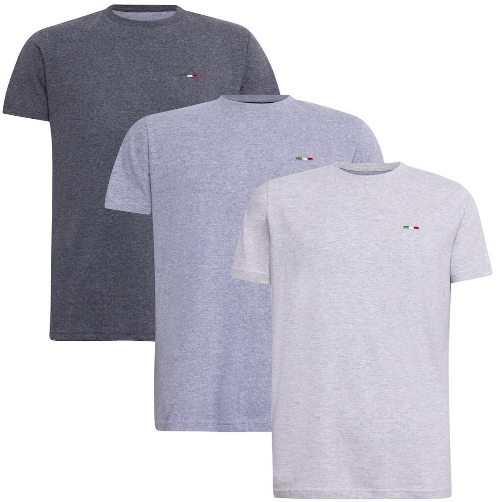 Kit 3 Peças Camisetas Básicas Masculina Vih Triny Premium no Estilo Clássico Bordado Itália