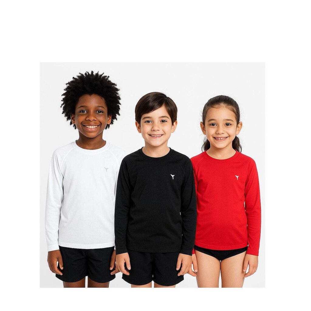 Kit 3 Peças Infanto Juvenil com Proteção Solar 50+ Térmica