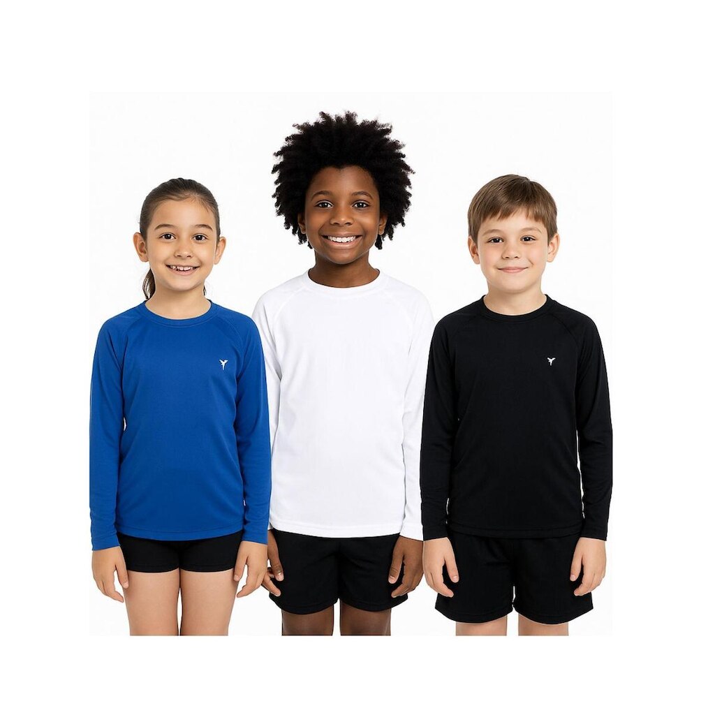 Kit 3 Peças Infanto Juvenil com Proteção Solar 50+ Térmica