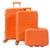KIT 3 PEÇAS MALAS M, P E FRASQUEIRA MALÍSSIMA NEON - Laranja