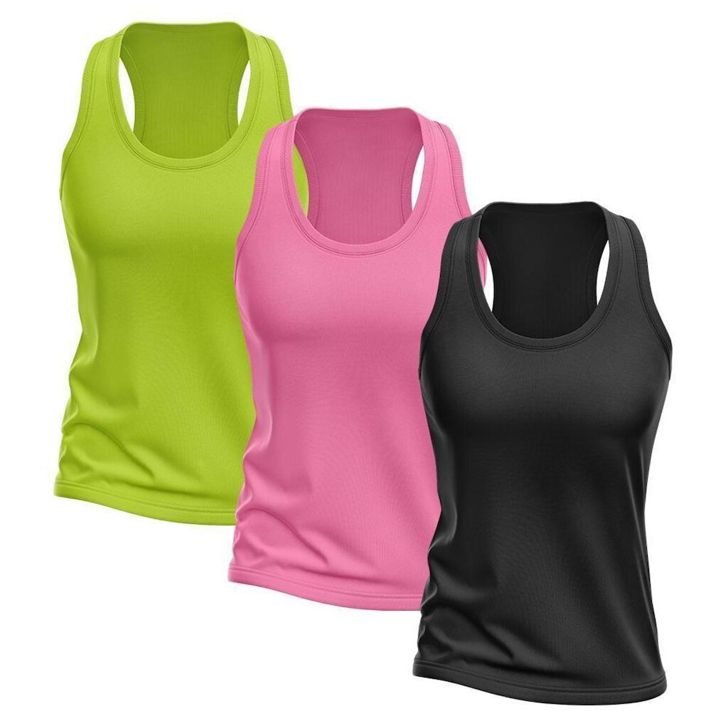 Kit 3 Regata Good Look Nadador Dry Proteção Solar UV Feminina