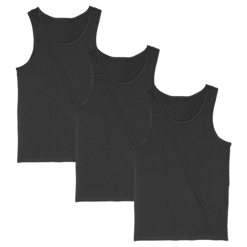 Kit 3 Regata Masculina Camiseta Lisa Básica Algodão Regatas