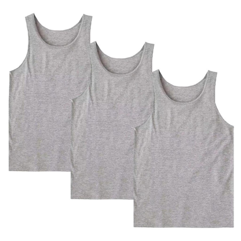 Kit 3 Regata Masculina Camiseta Lisa Básica Algodão Regatas