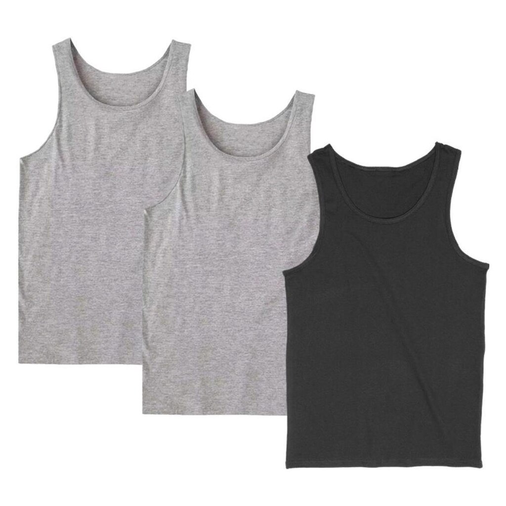 Kit 3 Regata Masculina Camiseta Lisa Básica Algodão Regatas