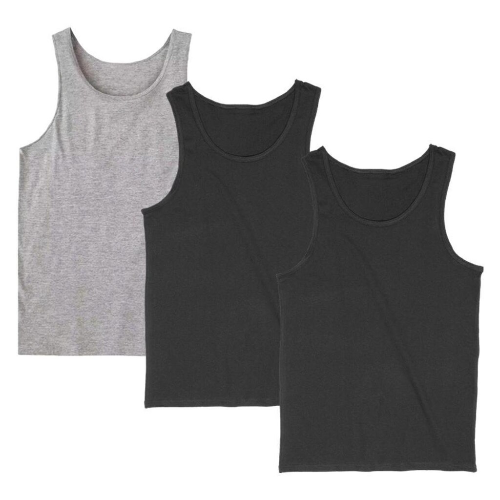 Kit 3 Regata Masculina Camiseta Lisa Básica Algodão Regatas