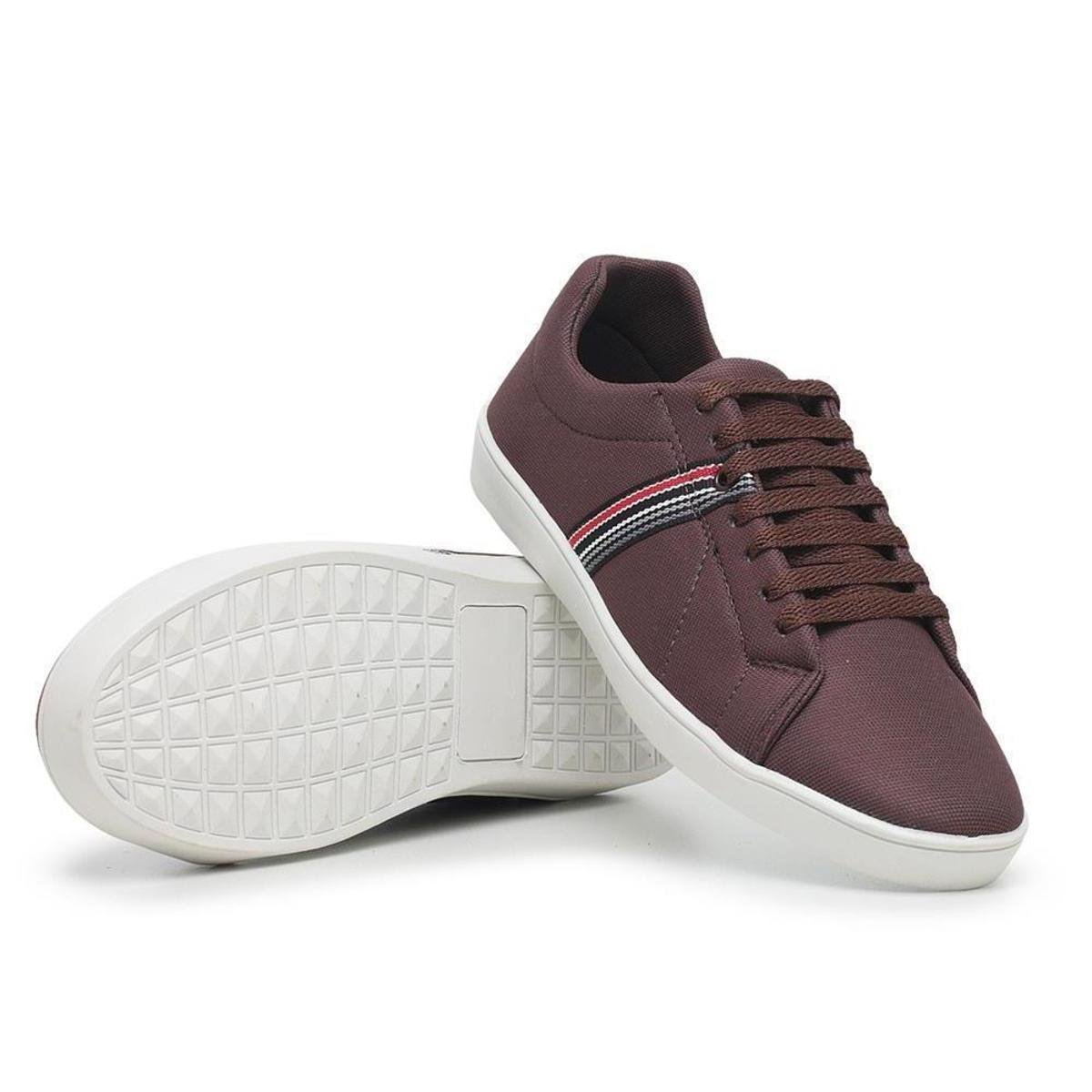 Kit 3 Sapatênis Masculino Lona Cano Baixo Conforto Casual - Marrom+Preto |  Zattini